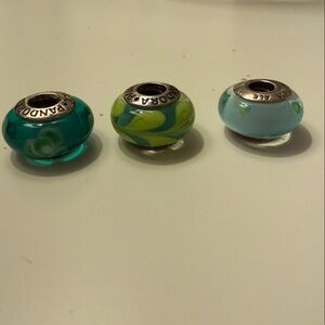Pandora Aqua and Lime Charm Set